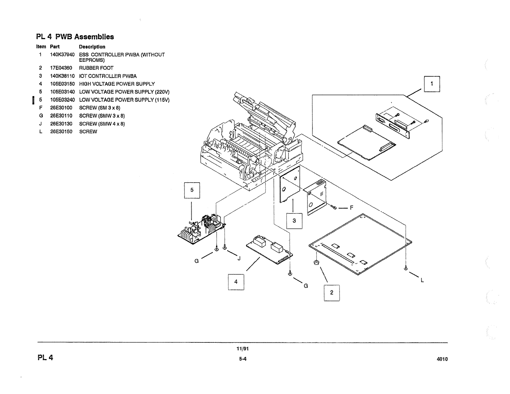 Xerox Printer 4010 Laser Parts List and Service Manual-6